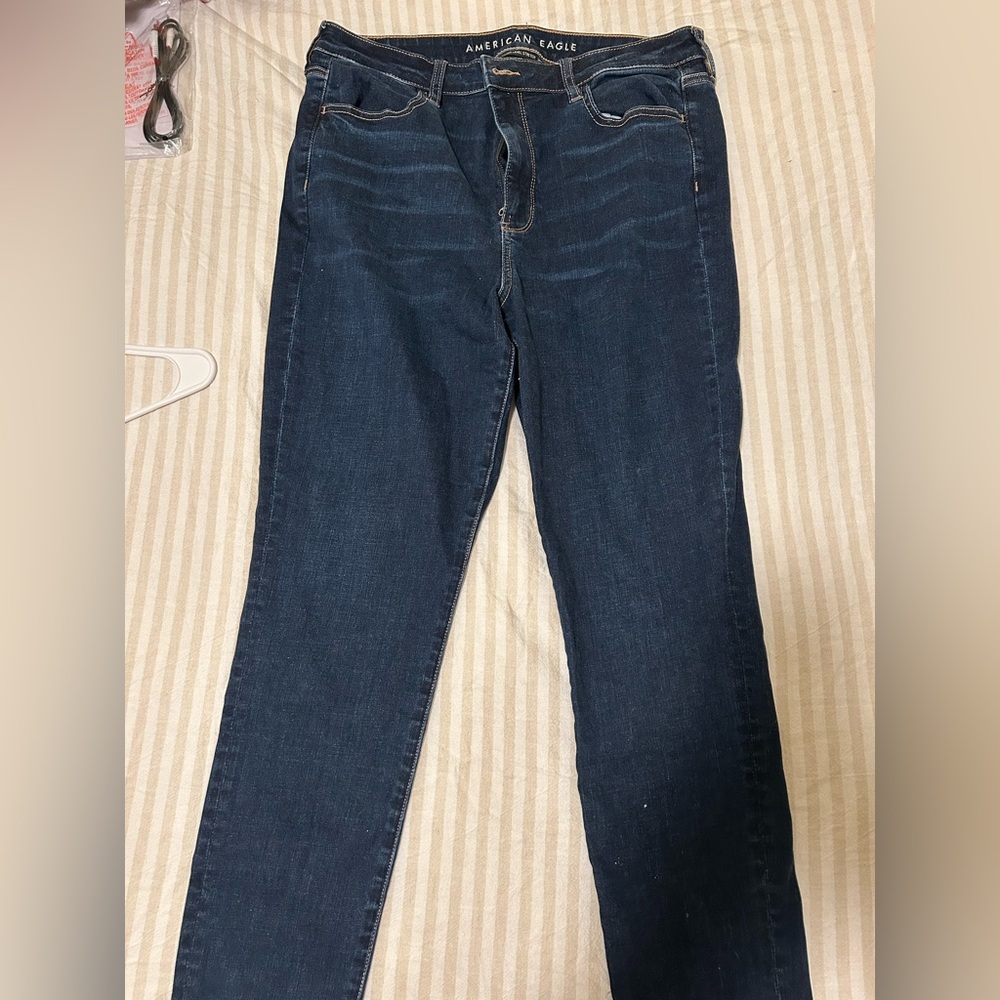 American Eagle Super High Rise Blue Jeggings - Size 16